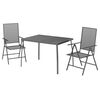 vidaXL Garden Dining Set Anthracite Powder-Coated Steel Medium Foldable
