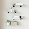 vidaXL Shelf Set of 4 High gloss white Engineered wood Simple Shelf