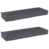 vidaXL Pallet Cushion Set 2 pcs Anthracite 120 x 40 x 8 cm