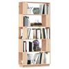 vidaXL Book Cabinet Natural wood Solid pine wood Larger Book Cabinet