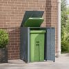 vidaXL Wheelie Bin Storage for Single Bin Grey 27.2x31.1x46.1" Steel