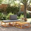 vidaXL 3 Piece Garden Sofa Set with Cushions Wood Acacia&Rope