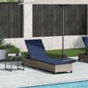 vidaXL Sun Lounger with Cushions Grey 55x200x25,5cm Poly Rattan