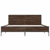 vidaXL Bed Frame Brown Oak Engineered Wood Full Bed Frame Rectangular