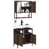 vidaXL Bathroom Furniture Set Brown oak Engineered wood Medium