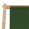 vidaXL Beach Chair Green Bamboo and canvas Perfect for adults Foldable