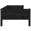 vidaXL Day Bed Black Solid Pine Wood Twin