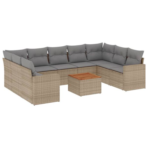 vidaXL Garden Sofa Set Beige