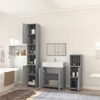 vidaXL Bathroom Furniture Set Grey sonoma Engineered wood Standard