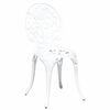 vidaXL Garden Bistro Set 3 pcs White Aluminium