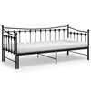 vidaXL Sofa Bed Frame Black Powder-coated metal 35.4x78.7 in
