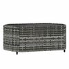 vidaXL Patio Lounge Set Gray PE rattan Standard Adjustable Feet