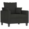 vidaXL Sofa Chair With Footstool Black