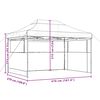 vidaXL Party Tent Beige roof, Blue frame
