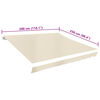 vidaXL Awning Cream Polyester 3 x 2.5 meters UV-resistant materials