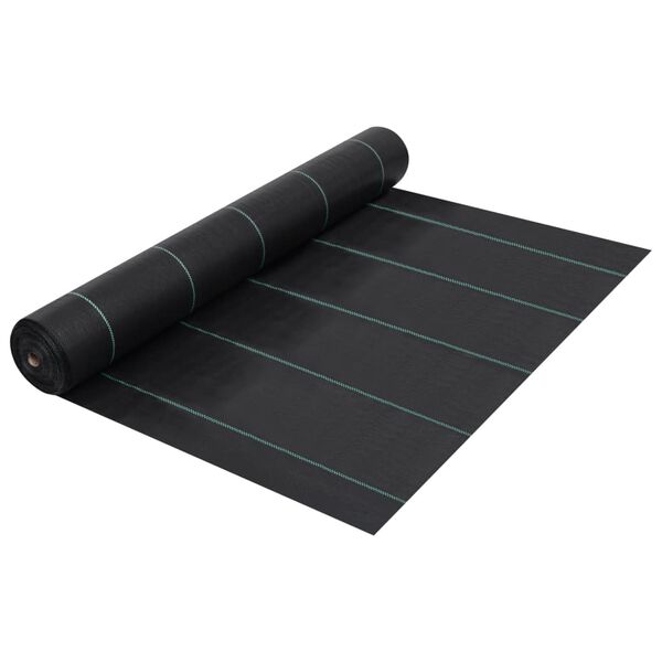 vidaXL Weed Membrane Black Polypropylene 3.3 x 656.2 ft Durable