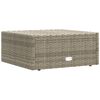 vidaXL Garden Lounge Set Gray PE Rattan and Powder-Coated Steel Large