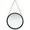 vidaXL Wall Mirror Black and Brown