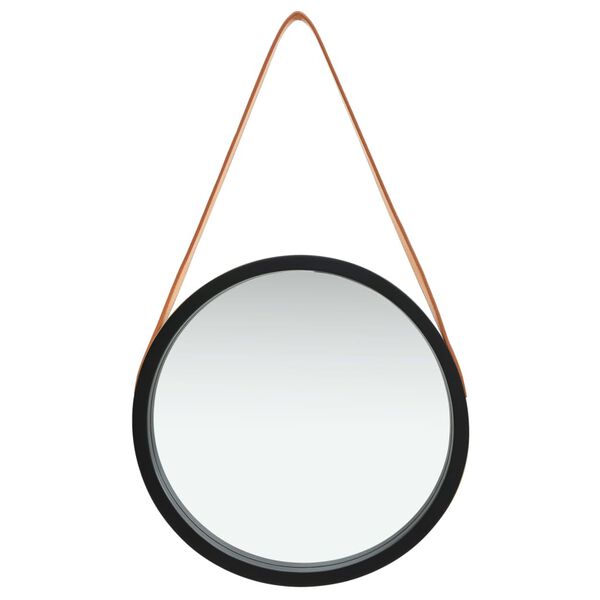 vidaXL Wall Mirror Black and Brown