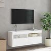 vidaXL TV Wall Cabinet White Engineered wood Medium TV Wall Cabinet