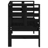vidaXL Garden Bench Black Solid pine wood 43.9 x 20.9 x 28.0 in Durable