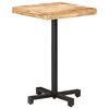 vidaXL Bistro Table Natural Mango Wood and Black Rough Mango Wood