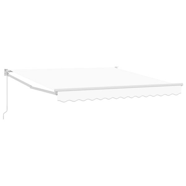 vidaXL Retractable Awning Manual White 137.80" x 98.43" fabric
