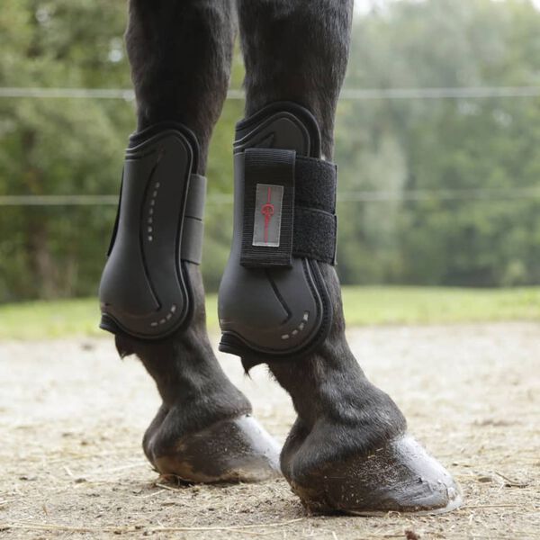 Covalliero Horse Leg Wrap Black Synthetic rubber Full Durable Gaiters