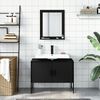 vidaXL Bathroom Cabinet Set Black Engineered wood Bathroom Cabinet Set