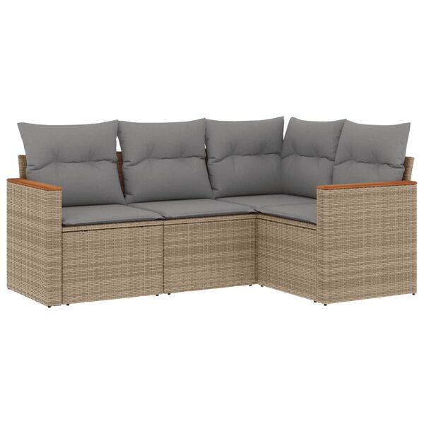vidaXL Garden Sofa Set Mix Beige, Light Grey