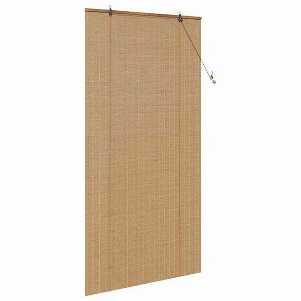 vidaXL Roller Blind with Curtains Manual Brown 47.24 x 86.61 in Bamboo