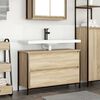 vidaXL Bathroom Basin Cabinet Sonoma Oak Engineered Wood Medium