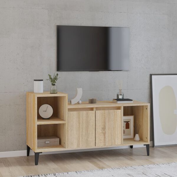 vidaXL TV Cabinet Sonoma Oak Engineered Wood Medium Modern Design