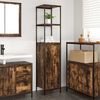 vidaXL Bathroom Cabinet Smoked oak Engineered wood, steel Medium
