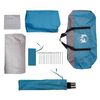 vidaXL Family Tent Tunnel 6-Person Blue Waterproof