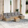 vidaXL Garden Sofa Set Mix Beige PE Rattan Large Modular
