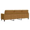 vidaXL 3-seater Sofa Brown Velvet fabric, metal, plywood, textilene