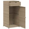 vidaXL Garden Storage Cabinet Beige PE Rattan Large