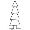 vidaXL Metal Christmas Tree Black Powder-coated steel Medium Hooks