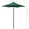 vidaXL Garden Umbrella Green and dark grey Polyester, Aluminum