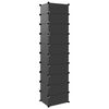 vidaXL Shoe Rack Black Polypropylene, Steel Tall Shoe Rack Rectangular