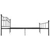 vidaXL Bed Frame Black Metal Super King Tough Bed Frame Rectangular