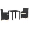 vidaXL Garden Dining Set 7 pcs Beige Poly Rattan