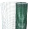 vidaXL Chicken Wire Fence Galvanized with PVC Coating 82'x3.3' Green