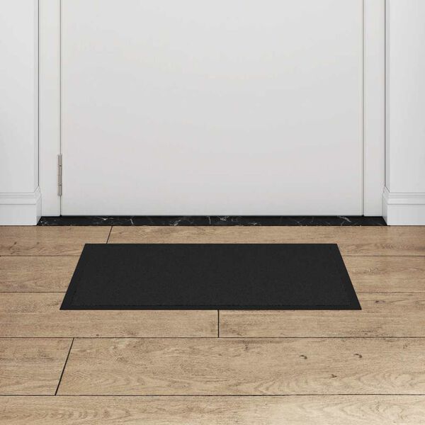 vidaXL Doormat Black Polypropylene and PVC 15.7 x 23.6 in Non-slip