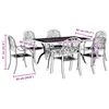 vidaXL Garden Dining Set Bronze Cast aluminum Standard Sits Plenty