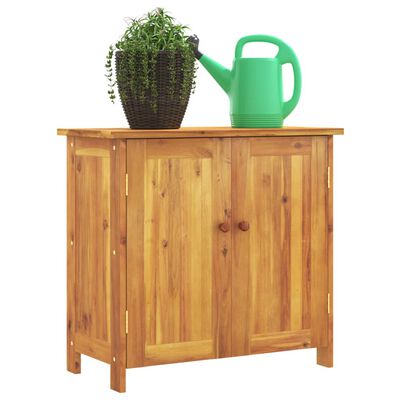 vidaXL Garden Cabinet 29.5"x13.8"x27.6" Solid Wood Acacia