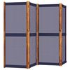 vidaXL 4-Panel Room Divider Dark Blue 110.2"x70.9"