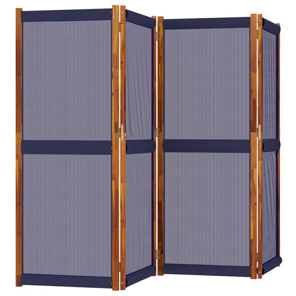 vidaXL 4-Panel Room Divider Dark Blue 110.2"x70.9"