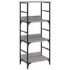 vidaXL Bookshelf Grey Sonoma Engineered wood, Steel Medium Bookshelf